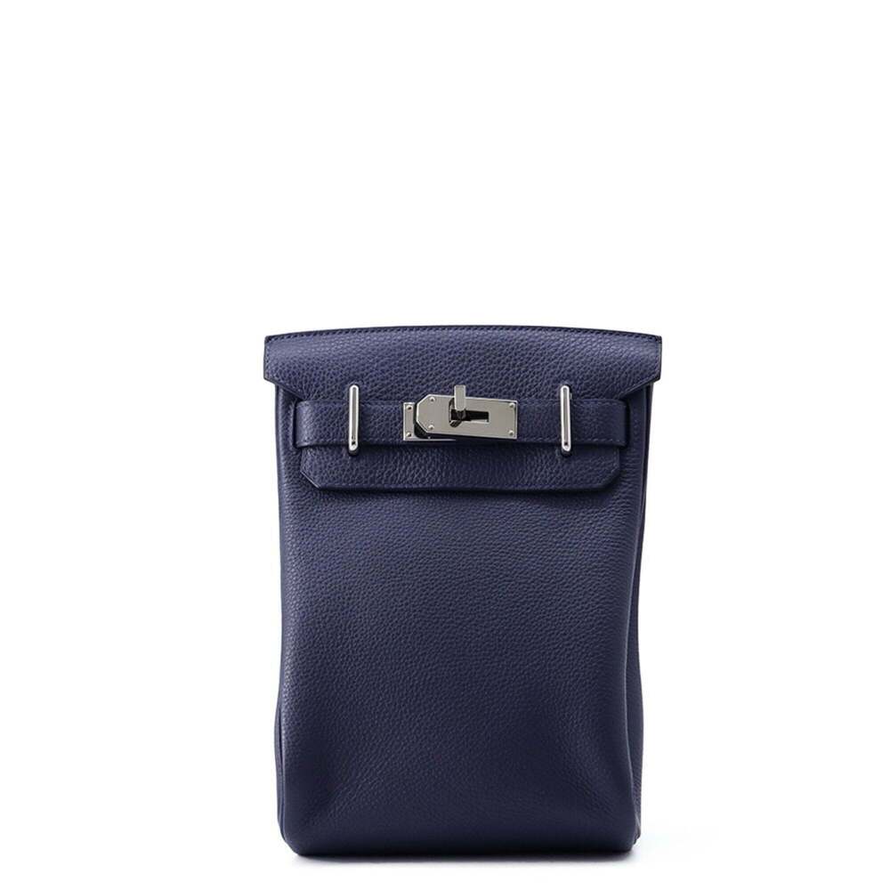 Hermes Kelly Accad PM Body Bag, Blue Nuit Togo Leather, U Stamp, Men's, Handb...